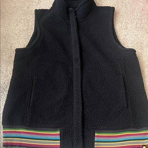 Life Is Good women’s Black Vest with Colorful Trim